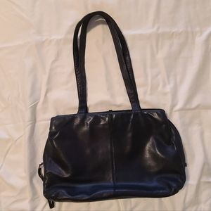 Perlina Black Leather Tote